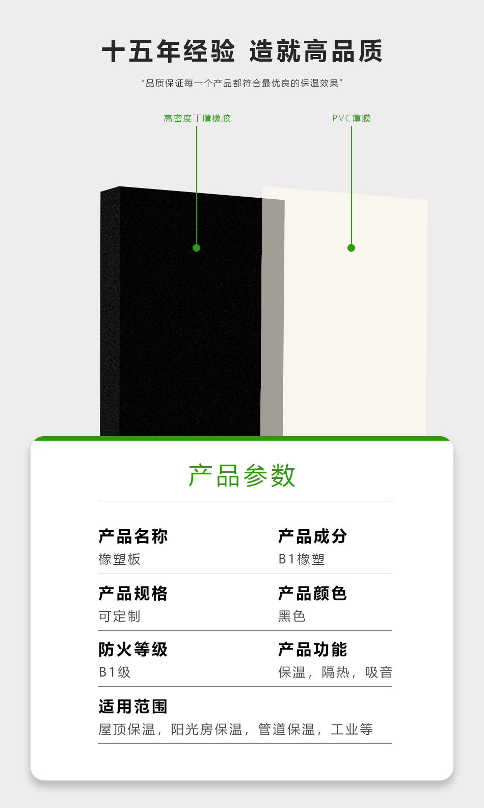 B1級阻燃橡塑保溫板在屋面中的應用